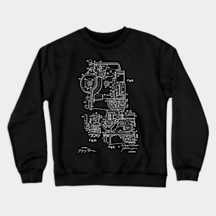 Zigzag Mechanism for Sewing Machine Vintage Patent Hand Drawing Crewneck Sweatshirt